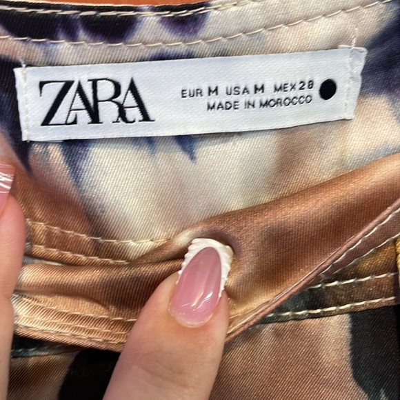 Zara Drawstring Tie Dye Blouse & Balloon Pants Set size M - Picture 8 of 10